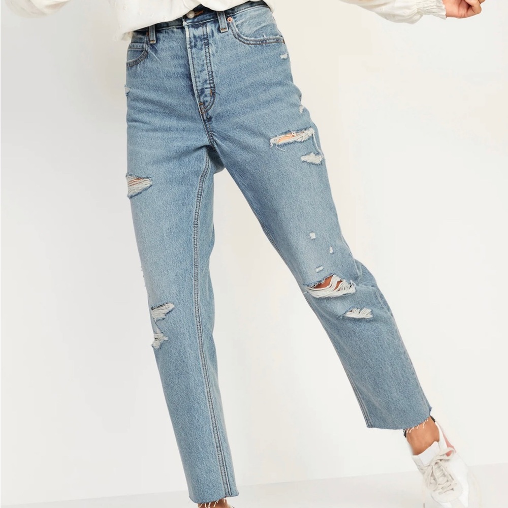 High Rise Straight Jeans